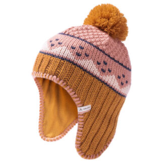 Kids Kinitted Cap IV - silt brown-rose