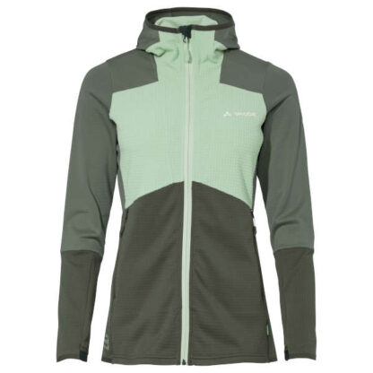Wo Monviso Hooded Grid Fleece Jacket - agave