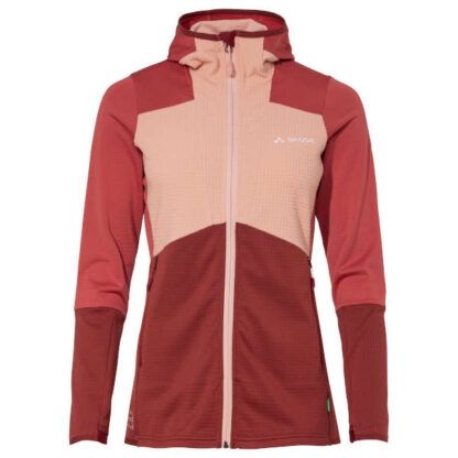 Wo Monviso Hooded Grid Fleece Jacket - brick