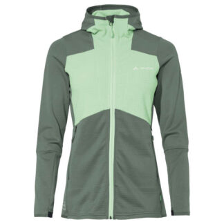 Wo Monviso Hooded Grid Fleece Jacket - jade