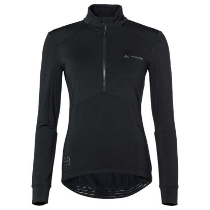 Wo Kuro Halfzip LS Tricot - black